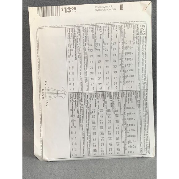 McCalls Vintage Dress Pattern 2575 Size 4-6-8 - Picture 2 of 2